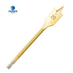 Yog'ochni burg'ilash uchun R flutali tekis burg'ulash uchlari bilan uch burchakli olti burchakli shank